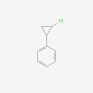 molecular formula C9H9Cl B14471565 Benzene, (2-chlorocyclopropyl)- CAS No. 71558-46-8