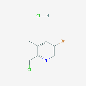 molecular formula C7H8BrCl2N B1447157 5-Bromo-2-(chloromethyl)-3-methylpyridine hydrochloride CAS No. 1951444-92-0