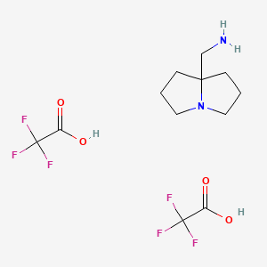 molecular formula C12H18F6N2O4 B1447160 Hexahydro-1H-pyrrolizin-7a-ylmethanamine ditrifluoroacetate CAS No. 1788043-97-9