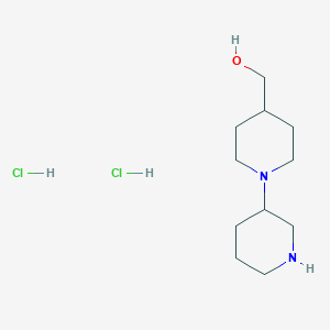 molecular formula C11H24Cl2N2O B1447161 [1-(Piperidin-3-yl)piperidin-4-yl]methanol dihydrochloride CAS No. 1803590-80-8