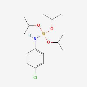 molecular formula C15H26ClNO3Si B14471610 N-(4-Chlorophenyl)-1,1,1-tris[(propan-2-yl)oxy]silanamine CAS No. 69957-59-1