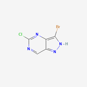 molecular formula C5H2BrClN4 B1447162 3-Bromo-5-chloro-1H-pyrazolo[4,3-d]pyrimidine CAS No. 1935930-11-2