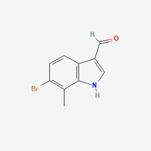 molecular formula C10H8BrNO B1447167 6-Bromo-7-methyl-1H-indole-3-carbaldehyde CAS No. 1403579-58-7