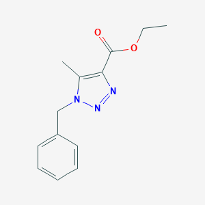 molecular formula C13H15N3O2 B144717 Ethyl 1-benzyl-5-methyl-1H-1,2,3-triazole-4-carboxylate CAS No. 133992-58-2
