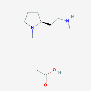 molecular formula C9H20N2O2 B1447170 (S)-2-(1-Methylpyrrolidin-2-yl)ethanamine acetate CAS No. 1983330-18-2