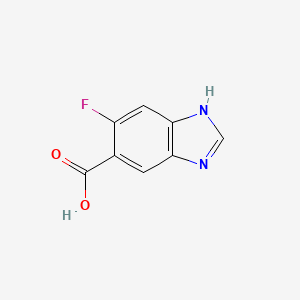molecular formula C8H5FN2O2 B1447173 5-fluoro-1H-1,3-benzodiazole-6-carboxylic acid CAS No. 1360948-07-7