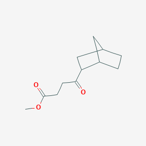 molecular formula C12H18O3 B14471740 Methyl 4-(2-bicyclo[2.2.1]heptanyl)-4-oxobutanoate 