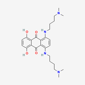 molecular formula C26H36N4O4 B14471745 1,4-Bis((4-(dimethylamino)butyl)amino)-5,8-dihydroxy-9,10-anthracenedione CAS No. 70945-67-4