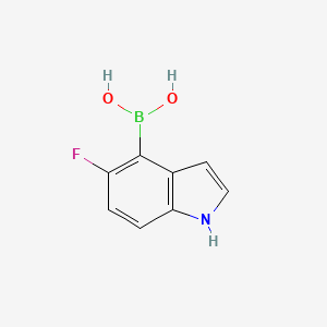 molecular formula C8H7BFNO2 B1447179 (5-fluoro-1H-indol-4-yl)boronic acid CAS No. 1350836-07-5