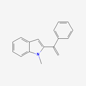 molecular formula C17H15N B14471816 1-methyl-2-(1-phenylvinyl)-1H-indole CAS No. 66643-64-9