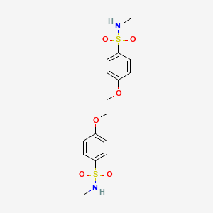 molecular formula C16H20N2O6S2 B14471851 N-methyl-4-[2-[4-(methylsulfamoyl)phenoxy]ethoxy]benzenesulfonamide CAS No. 68641-72-5