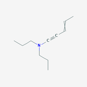 molecular formula C11H19N B14471862 N,N-Dipropylpent-3-en-1-yn-1-amine CAS No. 70490-69-6