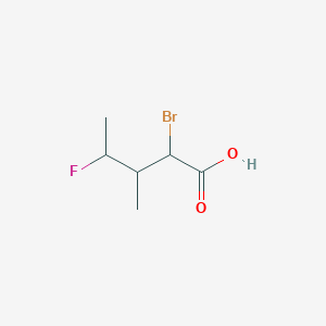 molecular formula C6H10BrFO2 B14471883 2-Bromo-4-fluoro-3-methylpentanoic acid CAS No. 67358-51-4
