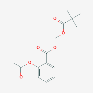 molecular formula C15H18O6 B14471891 [(2,2-Dimethylpropanoyl)oxy]methyl 2-(acetyloxy)benzoate CAS No. 66195-30-0