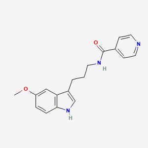 molecular formula C18H19N3O2 B14471939 Isonicotinamide, N-(3-(5-methoxy-3-indolyl)propyl)- CAS No. 72612-10-3