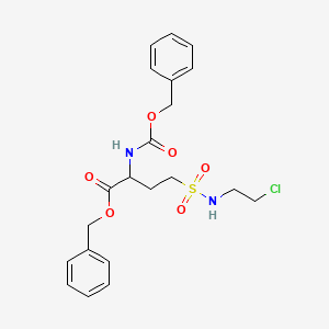 molecular formula C21H25ClN2O6S B14471961 Benzyl 4-(2-chloroethylsulfamoyl)-2-(phenylmethoxycarbonylamino)butanoate CAS No. 69164-73-4