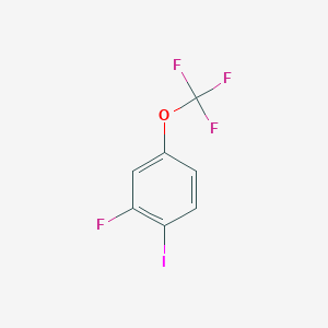 molecular formula C7H3F4IO B1447197 2-Fluoro-1-iodo-4-(trifluoromethoxy)benzene CAS No. 1321963-74-9