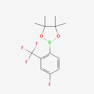 molecular formula C13H15BF4O2 B1447204 4-Fluoro-2-(trifluoromethyl)phenylboronic acid pinacol ester CAS No. 1416723-10-8