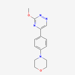 molecular formula C14H16N4O2 B14472046 as-Triazine, 3-methoxy-5-(p-morpholinophenyl)- CAS No. 69467-26-1