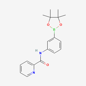 molecular formula C18H21BN2O3 B1447205 N-(3-(4,4,5,5-tetramethyl-1,3,2-dioxaborolan-2-yl)phenyl)picolinamide CAS No. 1610521-45-3