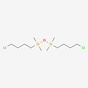 molecular formula C12H28Cl2OSi2 B14472074 Disiloxane, 1,3-bis(4-chlorobutyl)-1,1,3,3-tetramethyl- CAS No. 72066-91-2