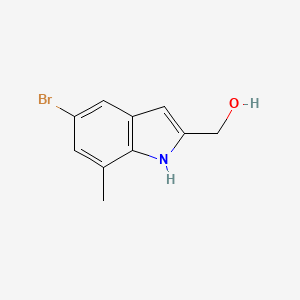 molecular formula C10H10BrNO B1447208 (5-Bromo-7-methyl-1H-indol-2-yl)methanol CAS No. 1429901-33-6