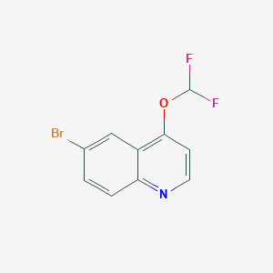 molecular formula C10H6BrF2NO B1447209 6-溴-4-(二氟甲氧基)喹啉 CAS No. 1432754-13-6