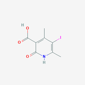 molecular formula C8H8INO3 B1447210 2-羟基-5-碘-4,6-二甲基吡啶-3-羧酸 CAS No. 1707394-81-7