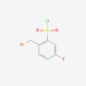 molecular formula C7H5BrClFO2S B1447213 2-(Bromomethyl)-5-fluorobenzenesulphonyl chloride CAS No. 1820717-41-6