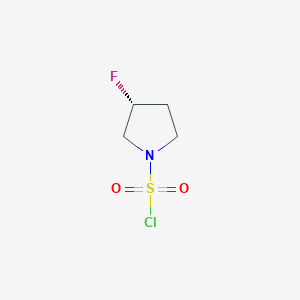 molecular formula C4H7ClFNO2S B1447215 (3R)-3-Fluoropyrrolidine-1-sulfonyl chloride CAS No. 1411774-27-0