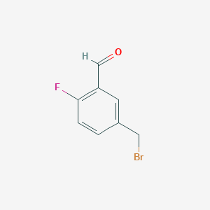 molecular formula C8H6BrFO B1447216 5-(Bromomethyl)-2-fluorobenzaldehyde CAS No. 1820717-85-8