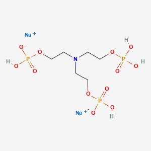 molecular formula C6H16NNa2O12P3 B14472172 Ethanol, 2,2',2''-nitrilotris-, tris(dihydrogen phosphate) (ester), disodium salt CAS No. 67924-17-8
