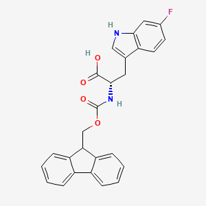 molecular formula C26H21FN2O4 B1447225 N-Fmoc-6-fluoro-L-tryptophan CAS No. 908847-01-8