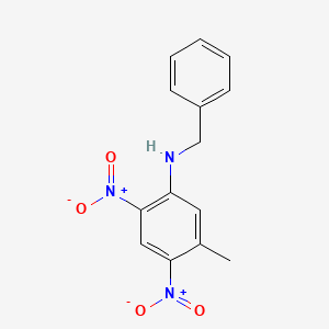 molecular formula C14H13N3O4 B14472252 N-Benzyl-5-methyl-2,4-dinitroaniline CAS No. 67419-82-3