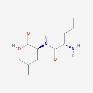 molecular formula C11H22N2O3 B1447226 L-Leucine, L-norvalyl- CAS No. 200618-44-6