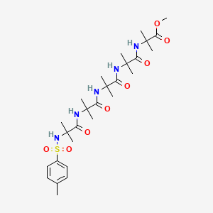 molecular formula C28H45N5O8S B14472262 4-Toluenesulfonyl-penta(alpha-aminoisobutyryl)methyl ester CAS No. 69555-87-9