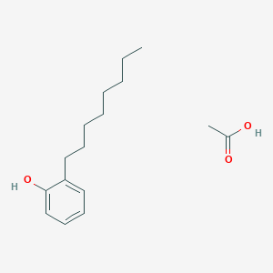 molecular formula C16H26O3 B14472275 Acetic acid;2-octylphenol CAS No. 67367-09-3