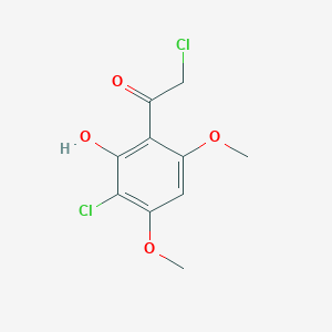 molecular formula C10H10Cl2O4 B14472301 Ethanone, 2-chloro-1-(3-chloro-2-hydroxy-4,6-dimethoxyphenyl)- CAS No. 72565-72-1