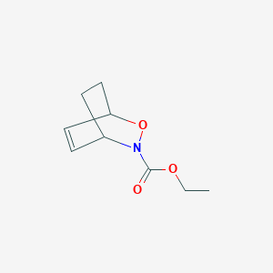molecular formula C9H13NO3 B14472307 Ethyl 2-oxa-3-azabicyclo[2.2.2]oct-5-ene-3-carboxylate CAS No. 71199-02-5