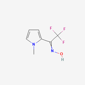 molecular formula C7H7F3N2O B14472311 N-[2,2,2-Trifluoro-1-(1-methyl-1H-pyrrol-2-yl)ethylidene]hydroxylamine CAS No. 65687-03-8