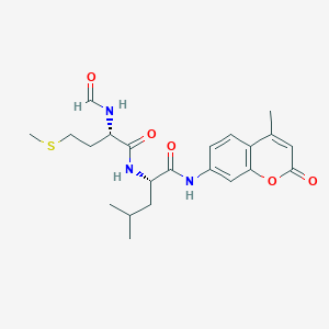 molecular formula C22H29N3O5S B1447234 For-Met-Leu-AMC CAS No. 1429788-64-6