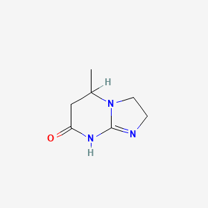 molecular formula C7H11N3O B14472350 Imidazo(1,2-a)pyrimidin-7(1H)-one, 2,3,5,6-tetrahydro-5-methyl- CAS No. 65658-62-0