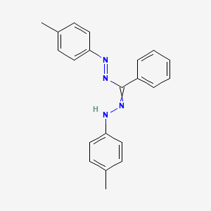 molecular formula C21H20N4 B14472359 Diazene, (4-methylphenyl)[[(4-methylphenyl)hydrazono]phenylmethyl]- CAS No. 70599-89-2