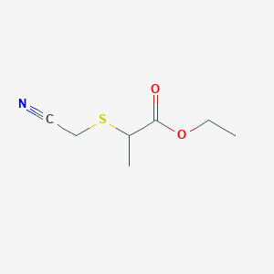 molecular formula C7H11NO2S B14472364 Ethyl 2-[(cyanomethyl)sulfanyl]propanoate CAS No. 65755-64-8