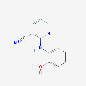 molecular formula C12H9N3O B1447243 2-[(2-Hydroxyphenyl)amino]pyridine-3-carbonitrile CAS No. 1803581-53-4