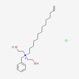 molecular formula C25H44ClNO2 B14472468 Benzenemethanaminium, N,N-bis(2-hydroxyethyl)-N-tetradecenyl-, chloride CAS No. 67907-24-8