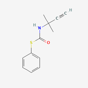 molecular formula C12H13NOS B14472514 S-Phenyl (2-methylbut-3-yn-2-yl)carbamothioate CAS No. 66427-20-1