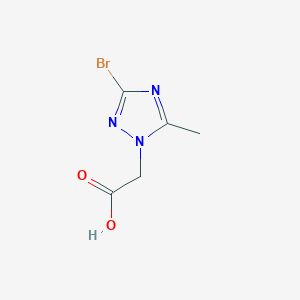 molecular formula C5H6BrN3O2 B1447254 (3-bromo-5-methyl-1H-1,2,4-triazol-1-yl)acetic acid CAS No. 1674389-95-7
