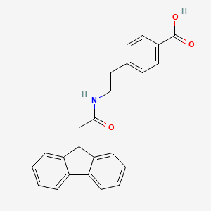 molecular formula C24H21NO3 B14472560 Benzoic acid, 4-[2-[(9H-fluoren-9-ylacetyl)amino]ethyl]- CAS No. 65779-73-9