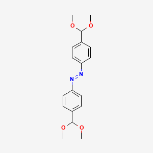 molecular formula C18H22N2O4 B14472568 (E)-Bis[4-(dimethoxymethyl)phenyl]diazene CAS No. 67591-46-2